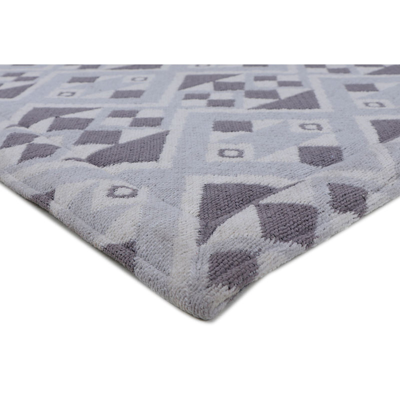 Ahnah Geometric Polyester Anti-Fatigue Kitchen Mat