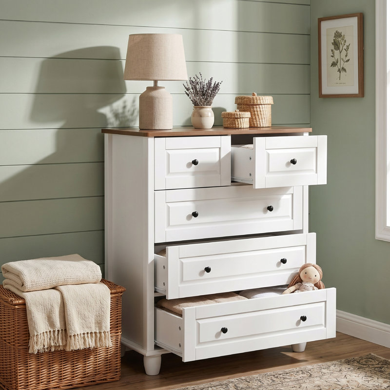 5-Drawers Dresser Organizer, Tall Chest of Drawers, 36.7" H Bedroom dresser, Modern Closet Organizer And Storage, Vertical Dresser For Bedroom, Closet, Hallway