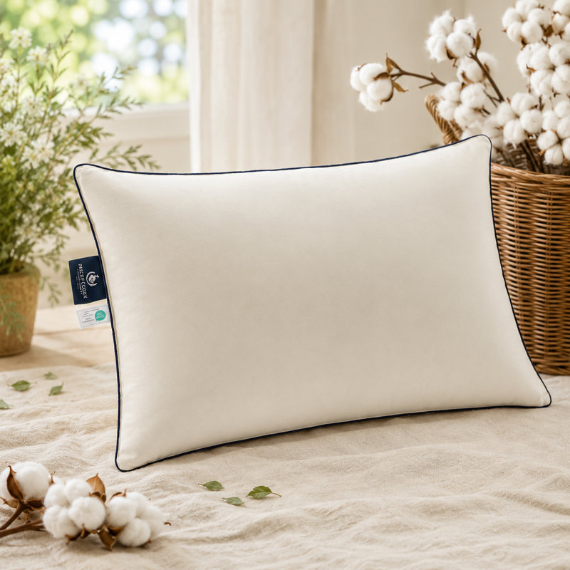 Pacific Coast Luxury Hotel Collection Down Pillow, 100% Organic Cotton Shell(Standard, Firm), Firm, Standard