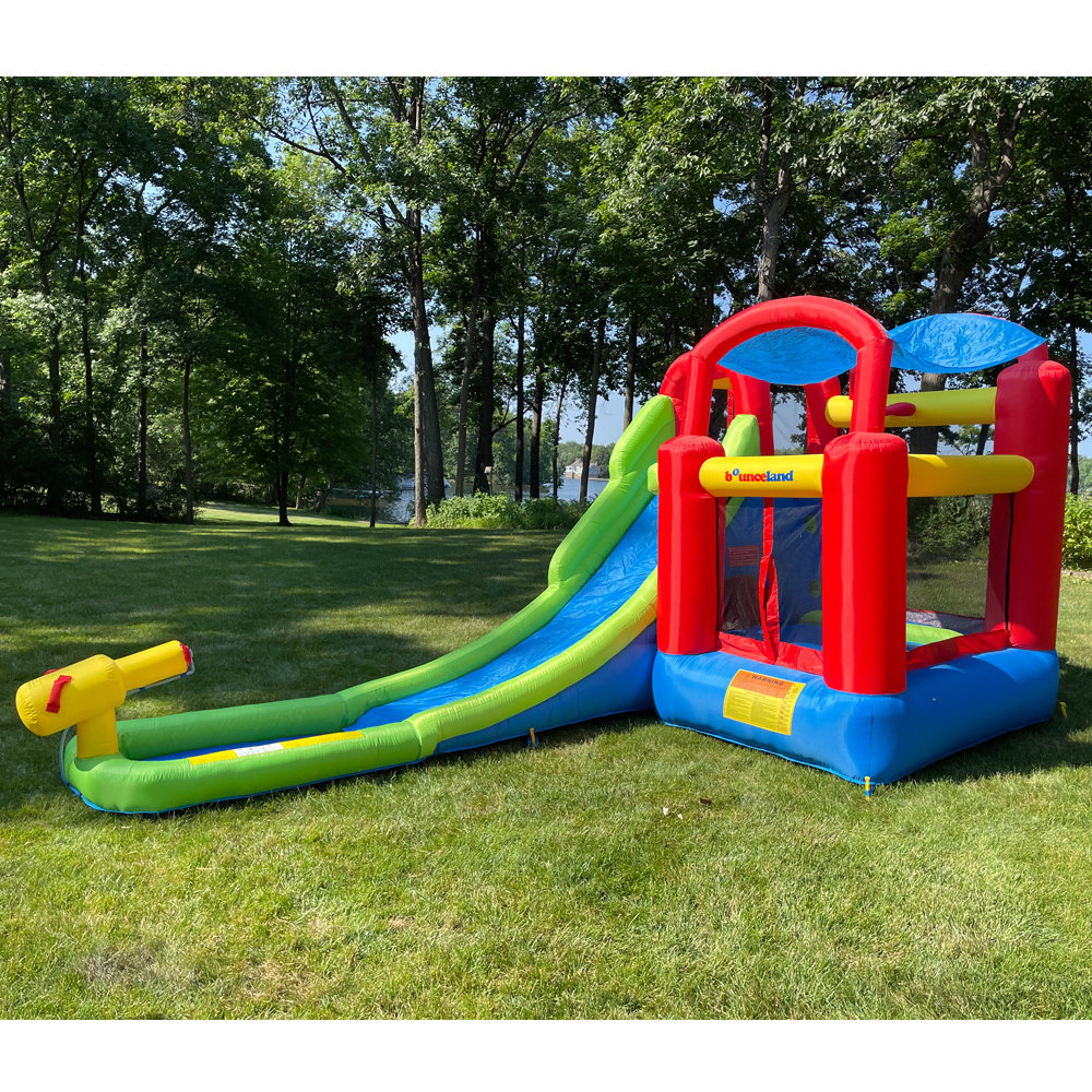 Bounceland Inflatable x Bounce House Water Slide and