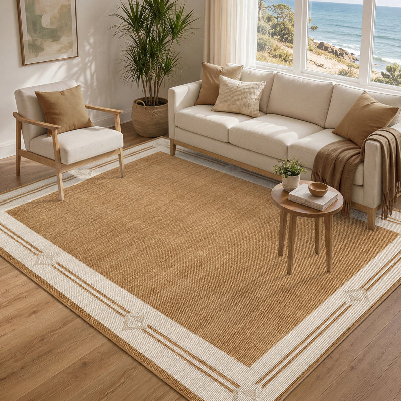 Fifth Avenue Gilded Border Rug, Spruce Yellow,Off-White,Beige,Medium Gray, Rectangle 200 x 275 cm