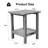 2-Tier Storage Adirondack Side Table,Grey