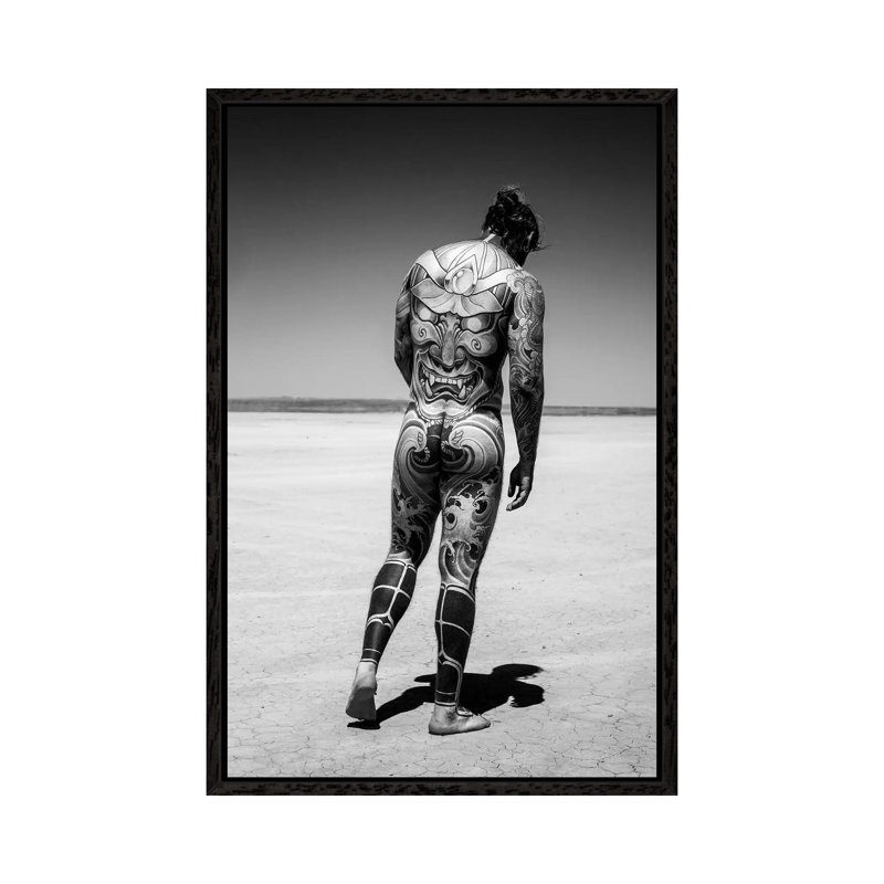Tattoo Guy by Gregory Prescott - Print on Canvas, 66.04cm H x 45.72cm W x 3.81cm D, Black Framed