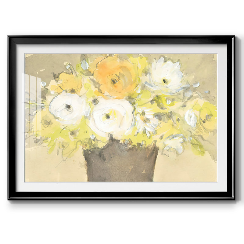 " Table Bouquet I ", Black, 19" H x 27" W x 1.5" D