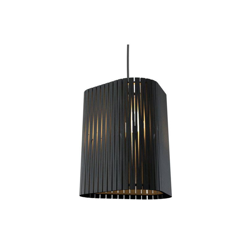 Luminaire suspendu simple à 1 lumière Living Hinges, H 11,81 po x l 11,81 po x P 11,81 po, Gris anthracite