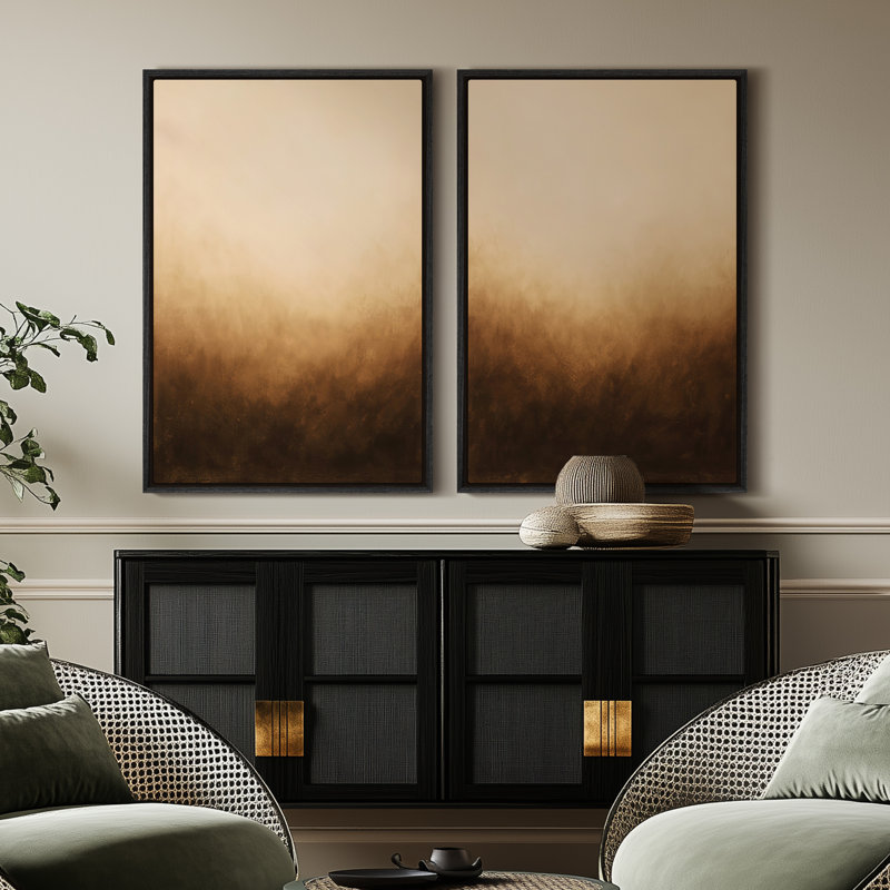 Art mural encadré sur toile, rétro muraux abstraits pour chambre à coucher, Noir, H 24 po x l 16 po