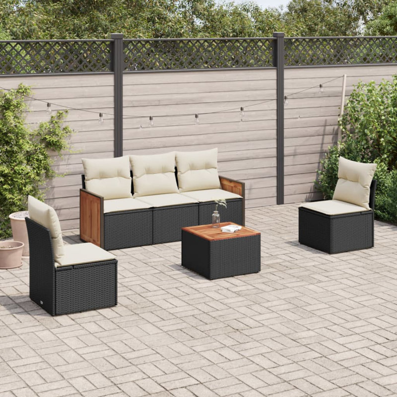 Grand canapé modulaire en rotin PE Vidaxl