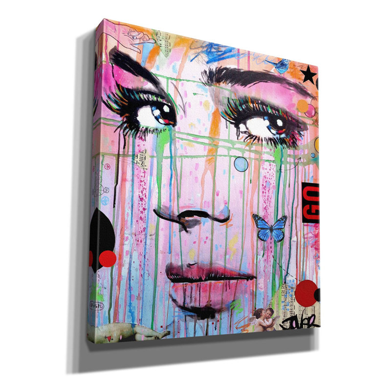 «Go» par Loui Jover, art mural sur toile, H 30 po x l 26 po x P 1,5 po