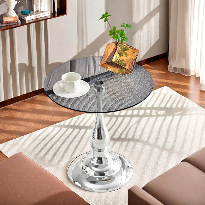 Table d'appoint Modern, Gris/argent