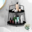 Organisateur de comptoir de cuisine à 2 niveaux, support de rangement de coin en bois, tablette de rangement de meuble-lavabo pour commode de cuisine-107244702