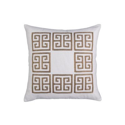 Guy Border Basketweave Throw Pillow