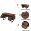 Home Office Computer Desk With Drawers/Hanging Letter-Size Files, 59 Inch Writing Study Table With Drawers