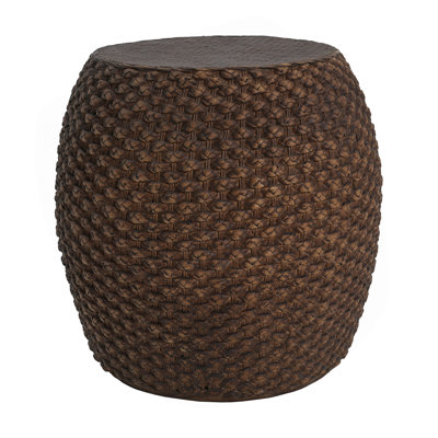Faux Rattan Side Table for Both Indoor and Outdoor Use