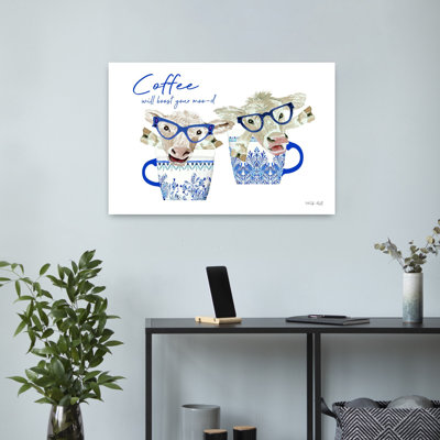 «Coffee Will Boost Your Moo-D», art contemporain de la vache