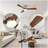 52 Inch Ceiling Fan with Light, 3 Light Walnut Solid Wood Blades,Remote Control,6-speed Reversible DC Motor for Bed Room,Dining Room,Living Room.