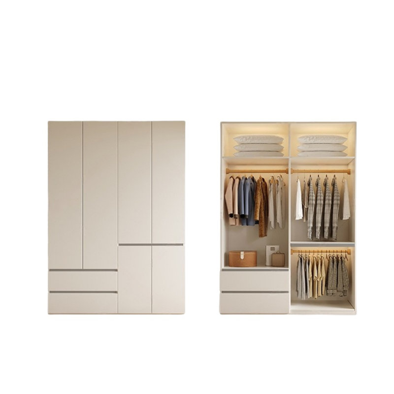 Garde-robe blanche simple et moderne