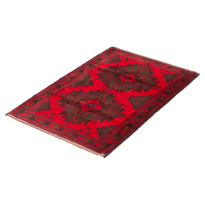 Tapis brun Teimani 3 pi 4 po x 5 pi 1 po