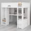 Lit mezzanine avec bureau, armoire et éclairage contrôlé par application pour espaces modernes-126604921-126604923