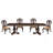 Beautiful Traditional Design 1Pc Rectangular Dining Table With 2X Extension Leaf Cherry Finish With Gold Tipping