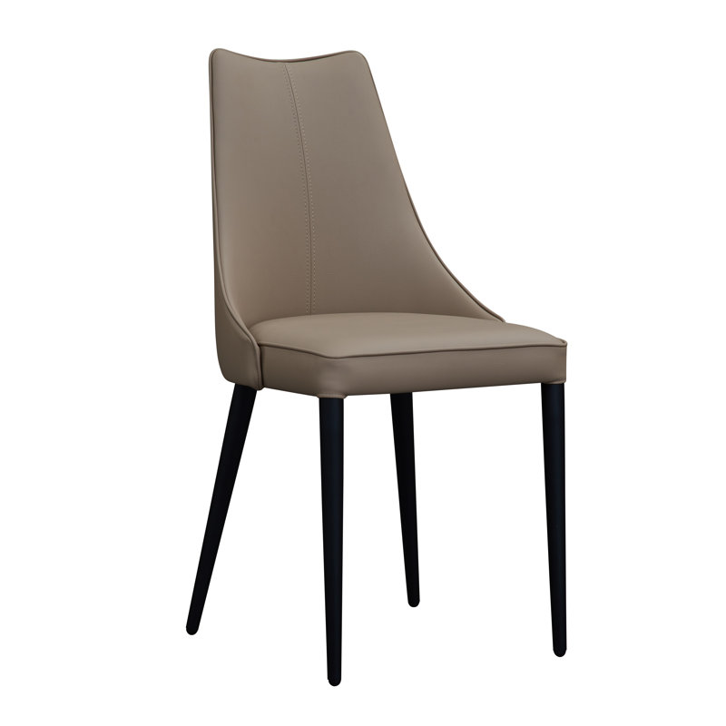 Chaise d'appoint rembourrée Balalan, Brun clair