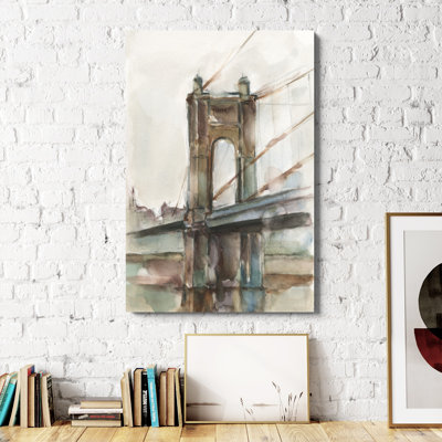 «Bridge At Sunset I» par Ethan Harper, reproduction sur toile tendue