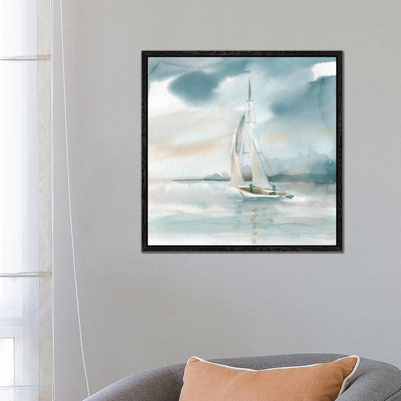 Subtle Mist by Carol Robinson - Painting on Canvas, Black Framed Canvas, 93.98 cm H x 93.98 cm W