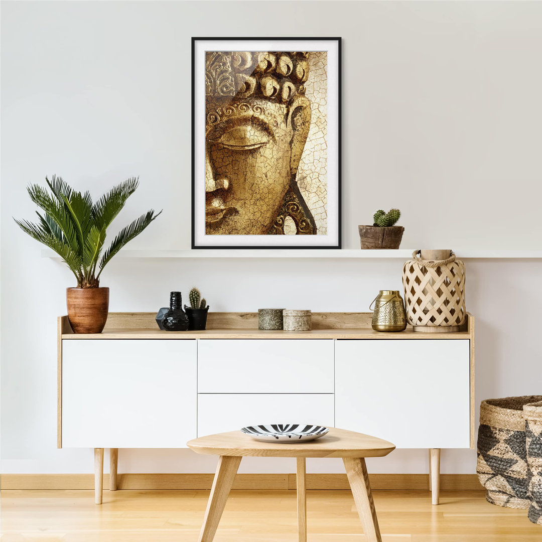 Gerahmtes Poster Vintage Buddha