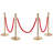 VEVOR Crowd Control Stanchion Posts with 5FT Velvet Ropes and Fillable Base
