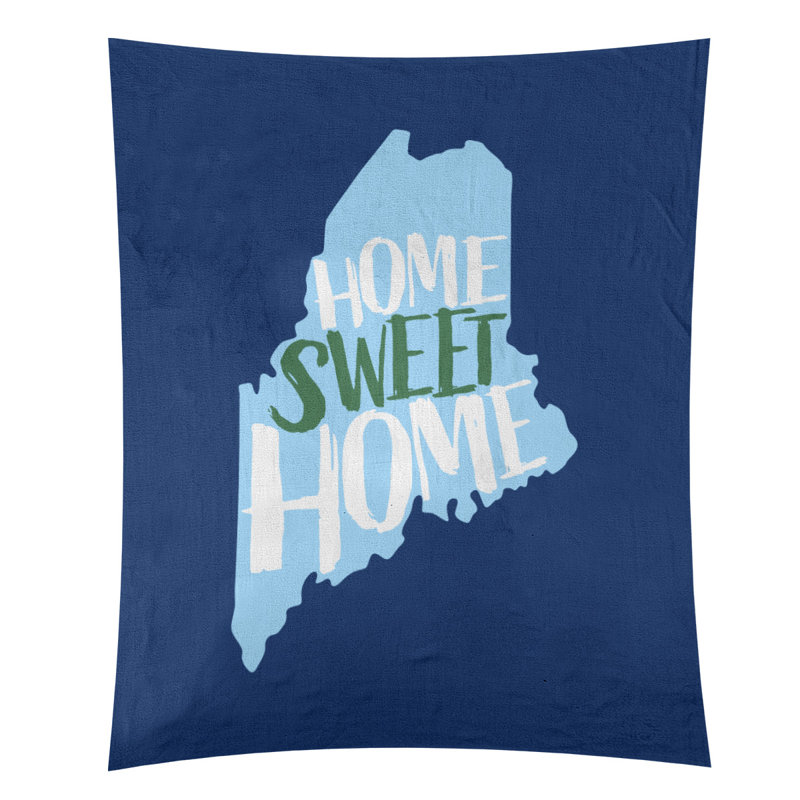 Tapisserie Home Sweet Maine, H 27,5 po x l 37,5 po, Bleu / vert