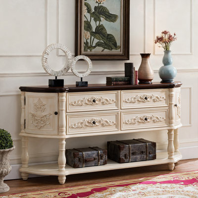 78.7" Solid Wood Console Table 