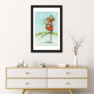 « ice princesses series : patiner away », peinture sur toile tendue