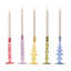 Set Of 5 Hand-Blown Glass Candleholder