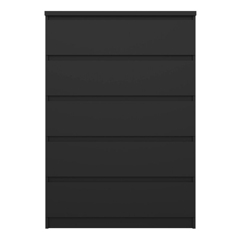 Bonaira 5 - Drawer Chest of Drawers, Black Matt