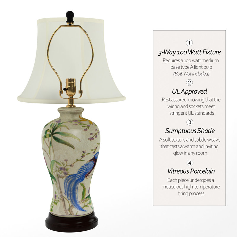 Floral  24.5" Table Lamp