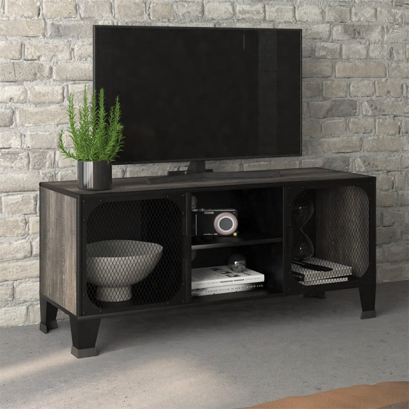 Breindel Unfinished TV Stand for TVs up to 70", Grey