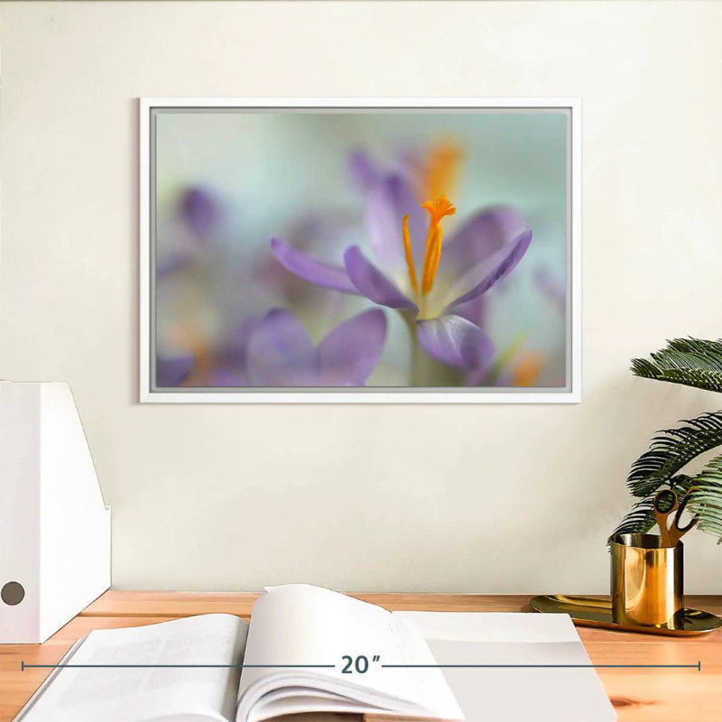 Pastel printanier, Cadre flottant blanc, 13 po x 9 po
