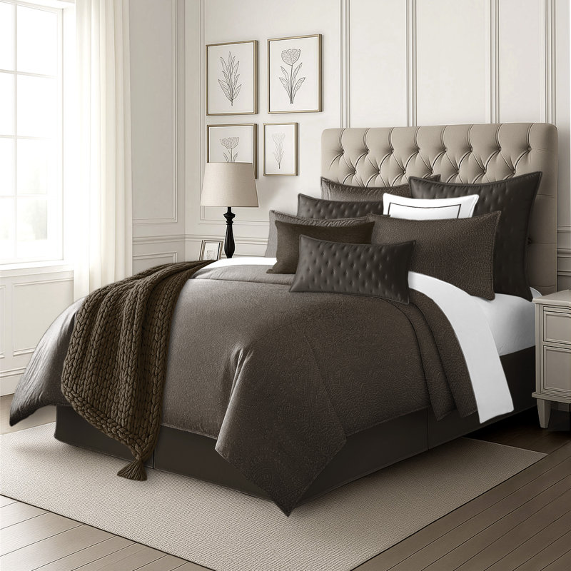 Ensemble d'édredon et de 2 taies décoratives Camden, Édredon pour très grand lit super + 2 taies déc