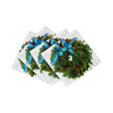 Christmas Wreath Cotton Sateen Cocktail Napkins