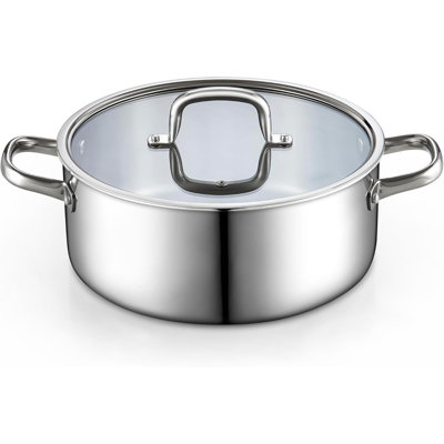 Marmite en acier inoxydable avec couvercle Cook Qu Home
