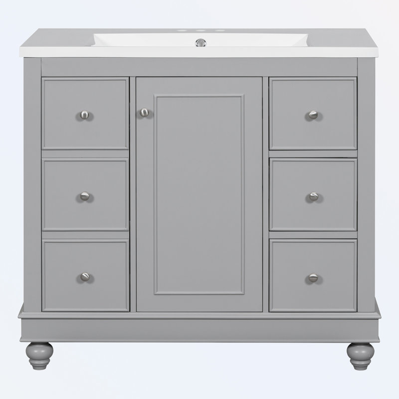 Armoire de salle de bain Chandace, Gris