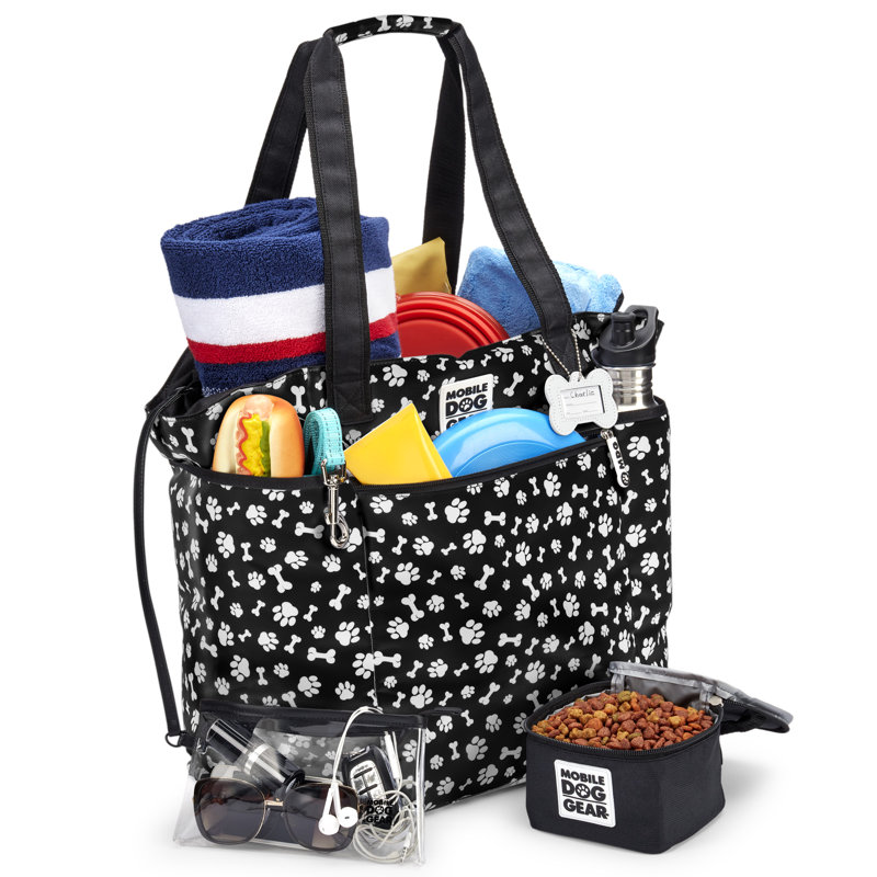 Sac fourre-tout Mobile Dog Gear, Noir / blanc