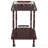 Merlot and Brass 2-shelf Serving Cart