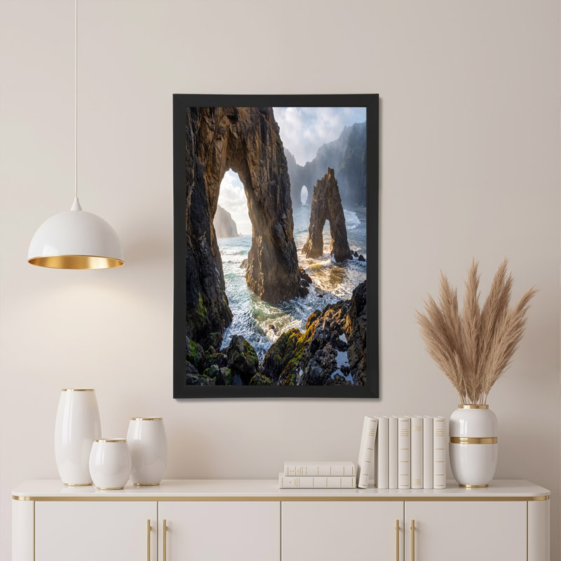 Art mural sur toile Mossy Rock Archway, H 24 po x l 36 po