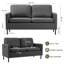 Sofa Two Seater Modern Comfy Sofa Couch Loveseat Small Sofas for Living Room Office Apartment -124298986