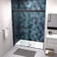 Porte de douche coulissante en verre trempé 5/16 po - Noir mat, Collision, Système de fermeture en verre noir à fermeture en douceur, Coulissante confortable, Fuite