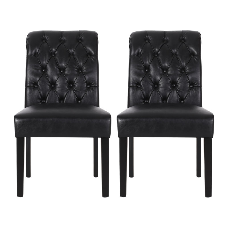 Tufted Parsons Chair, Set Of 2, Midnight