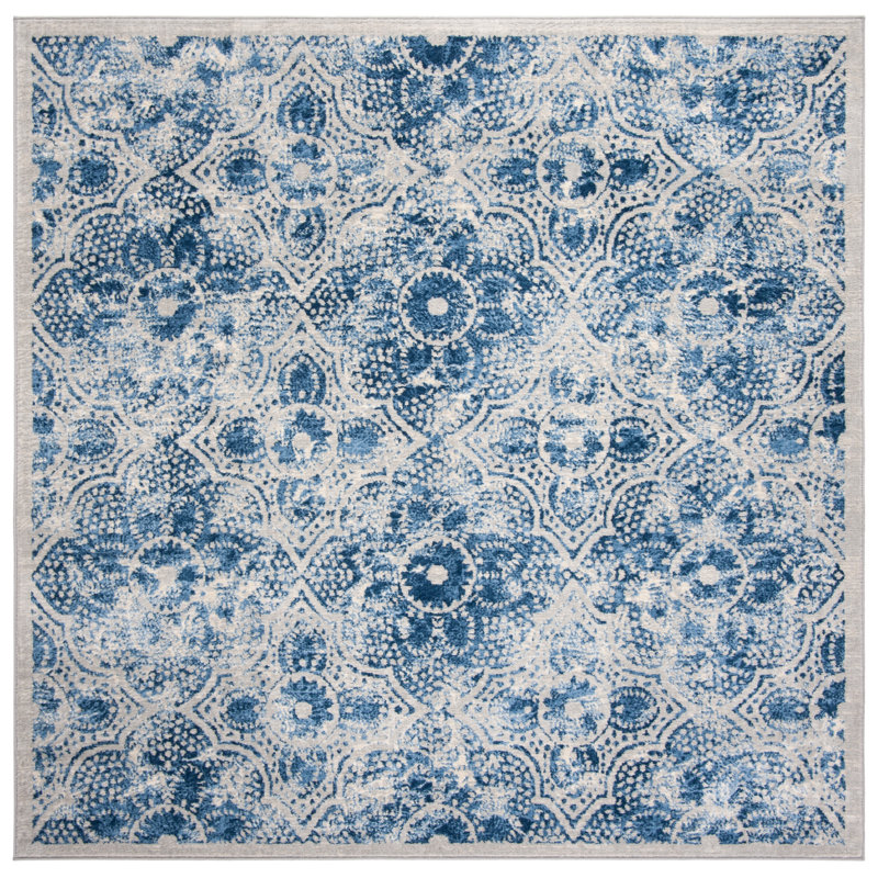 Martha Performance Ikat Rug, Square 4'
