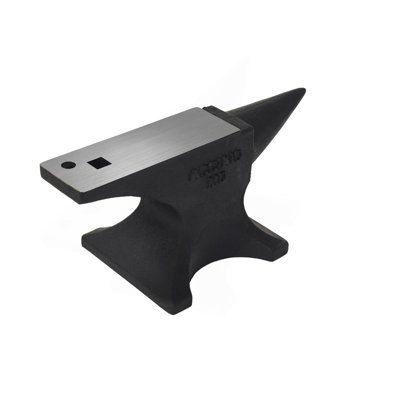 Single Horn Anvil, 25Lbs/11Kg Cast Steel Anvil, High Hardness Rugged Round Horn Anvil For Blacksmiths, With Stable Base, Metal Working Tool For Metal Bending, Shaping, Twisting, DIY Craft Projects