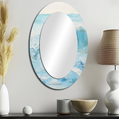 Miroir mural bleu et blanc Simplicity Beach
