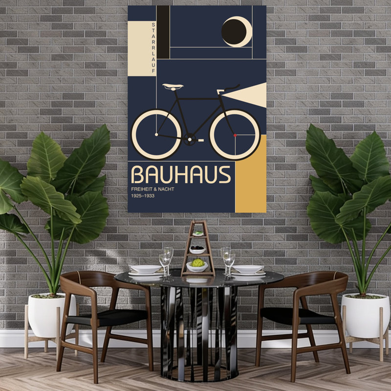 Art mural paysage géométrique rétro rétro, 60" H x 40" W